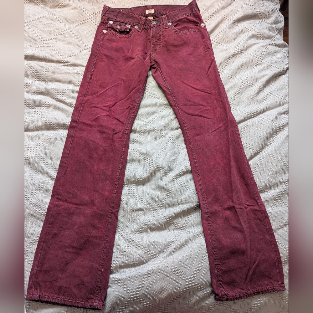 True Religion Men's Straight coloured Jeans
